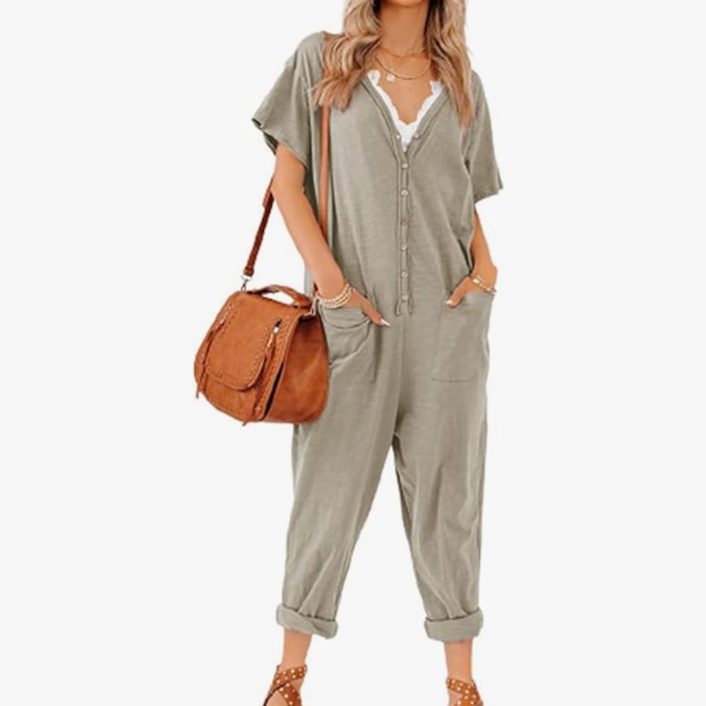 Light Taupe Onesie Romper Jumpsuit